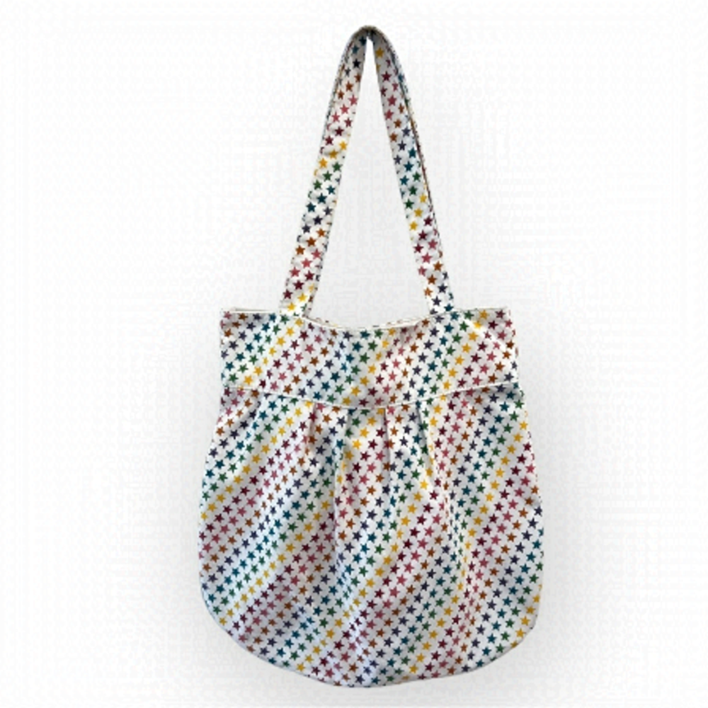 Rainbow star tote bag